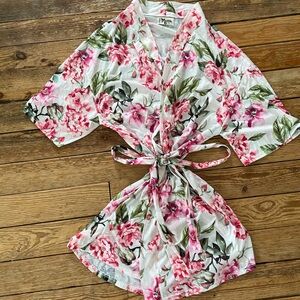 Show Me Your MuMu Pink and Green Floral Robe